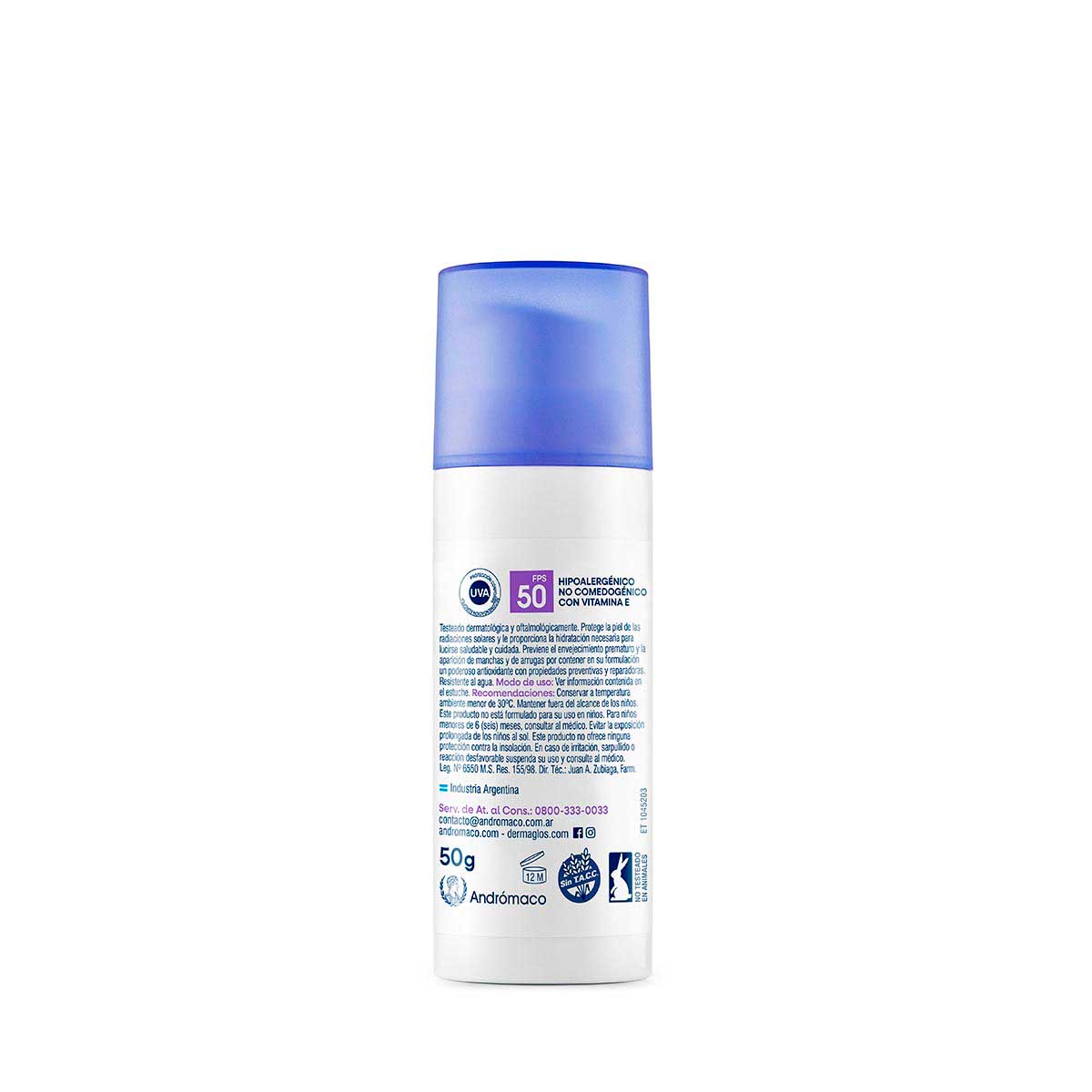 Protector Solar Facial Dermaglós FPS 50 Tono 1 50 g