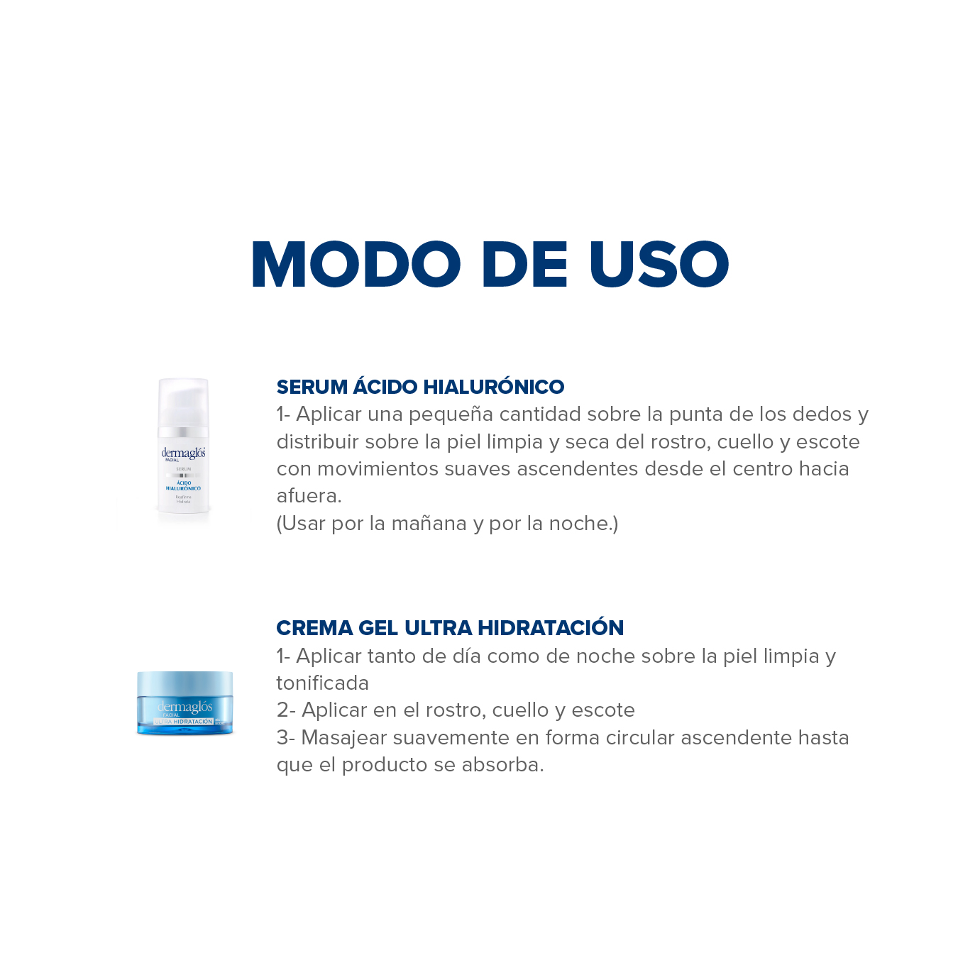 Kit Facial Dermaglós Serum + Crema Gel Ultra Hidratación  image number 4