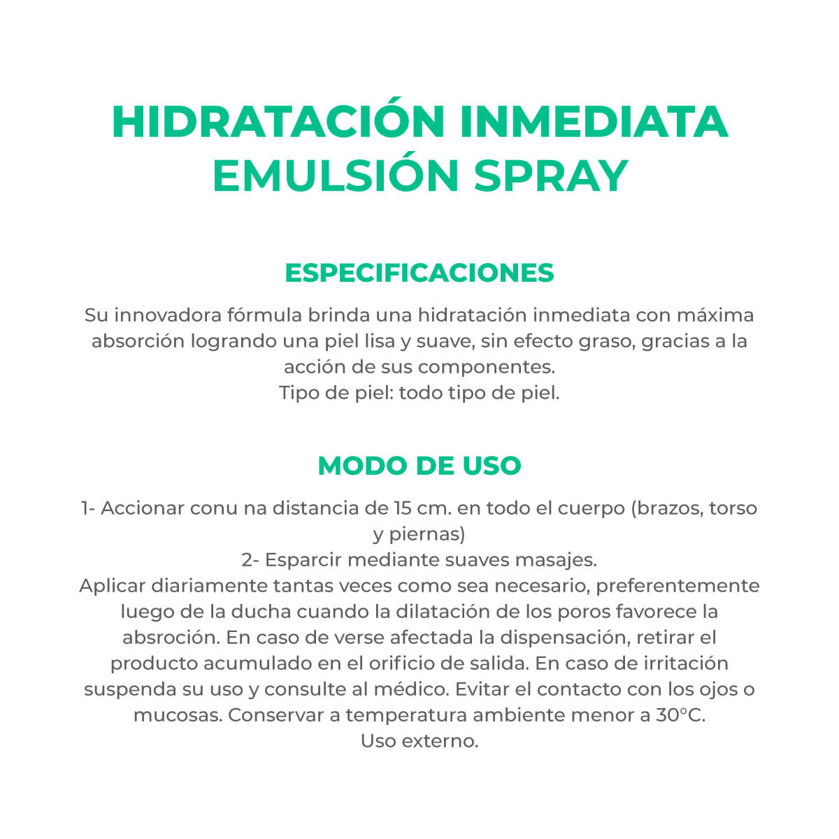 Dermaglós Corporal Emulsión Hidratación Inmediata en Spray Continuo 175 ml image number 4