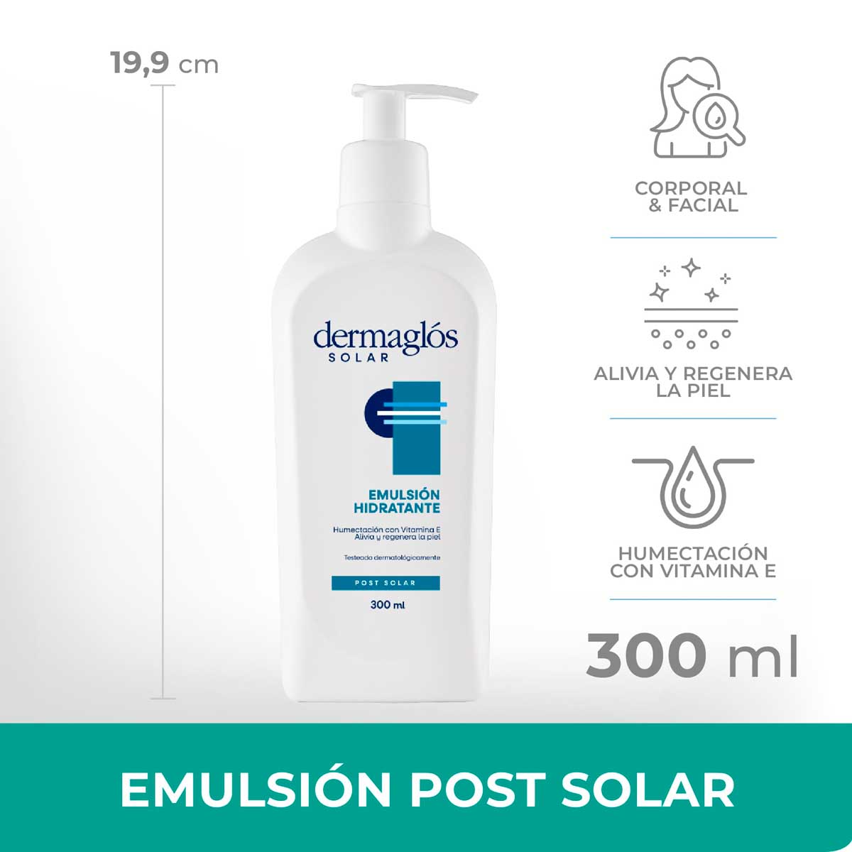 Emulsi&oacute;n Post Solar Dermagl&oacute;s 300 ml image number 4