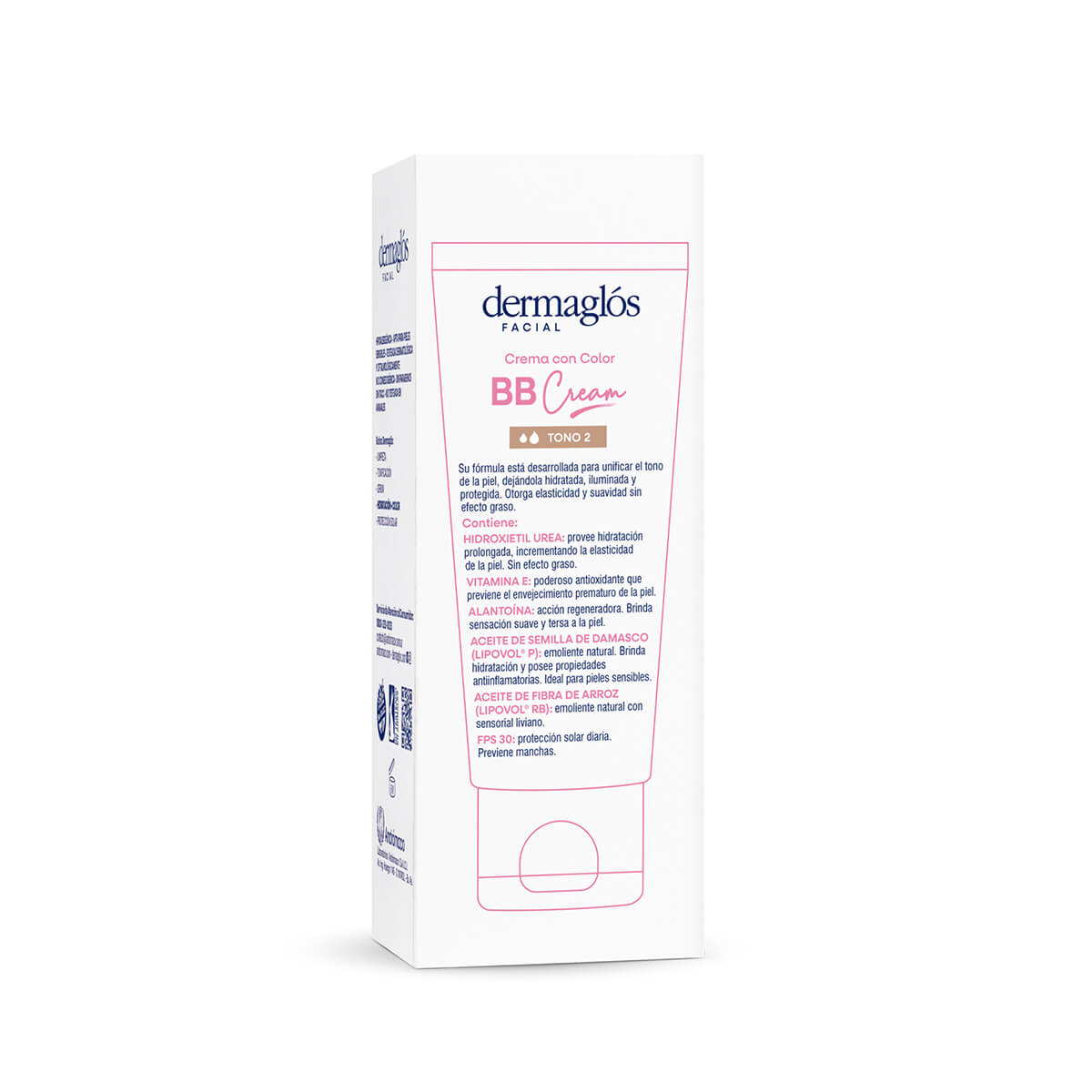 Dermagl&oacute;s Facial Crema con Color BB Cream Tono 2 con FPS 30 50 g image number 4