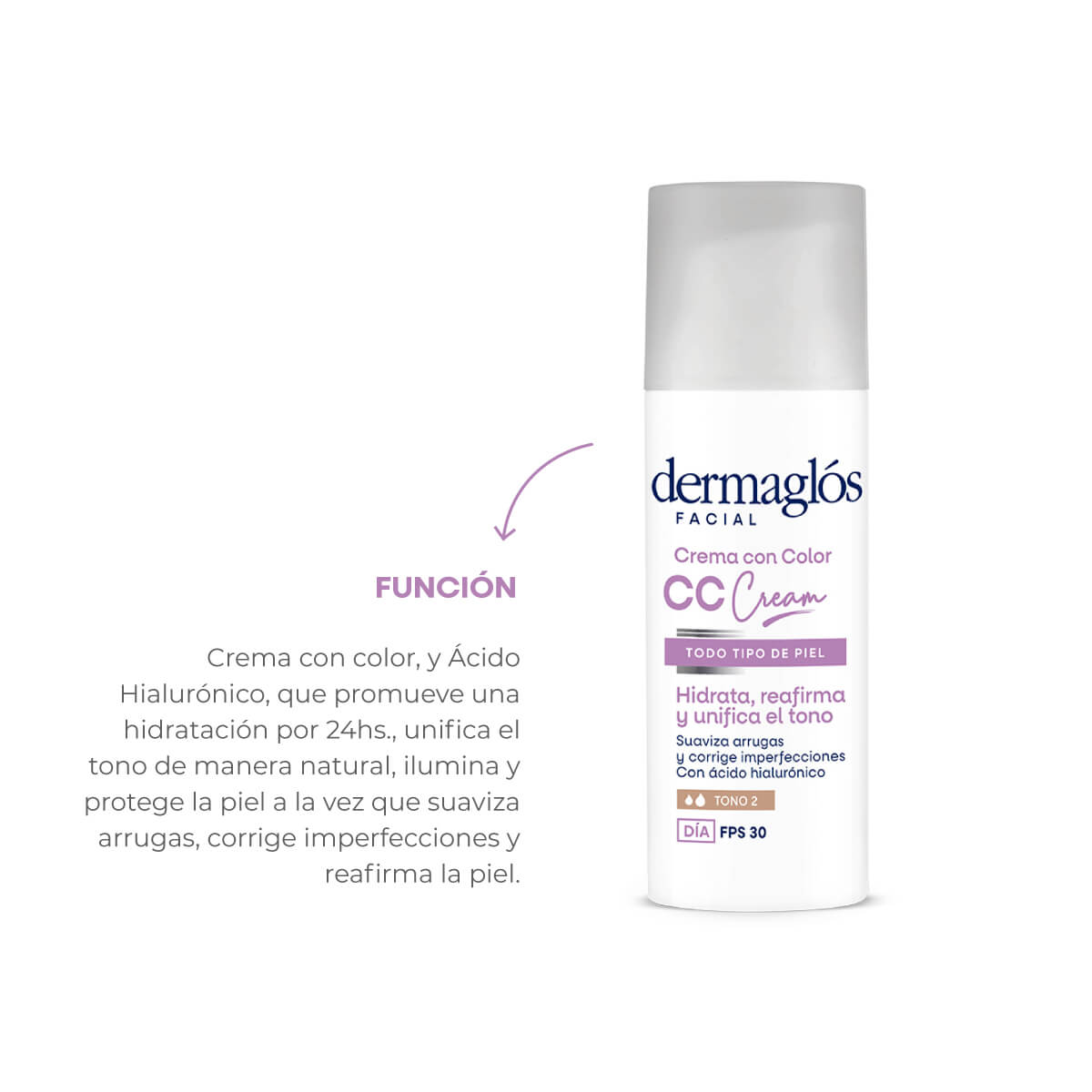 Dermaglós Facial Crema con Color CC Cream Ultra Age con FPS 30 50 g image number 4