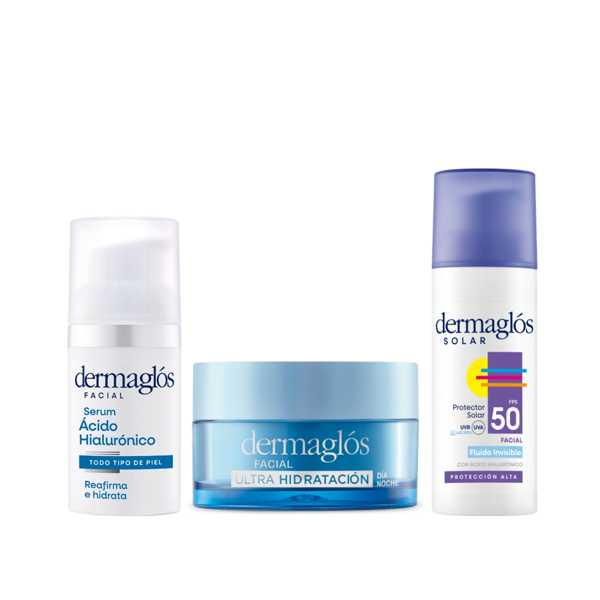 Kit Dermaglós Hidratación Ácido Hialurónico Protección Solar image number 0