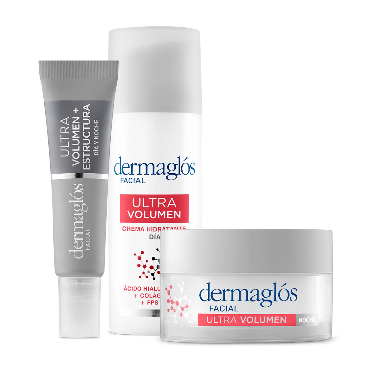 Kit Facial Dermaglós Ultra Volumen Crema Día Noche Ojos image number 0