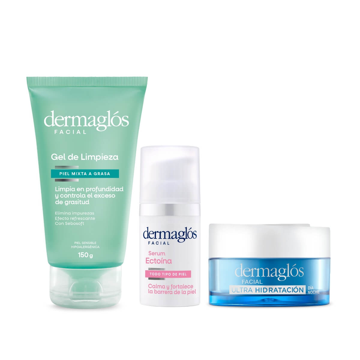 Kit Rutina Dermagl&oacute;s Limpieza e Hidrataci&oacute;n Serum Ecto&iacute;na image number 0