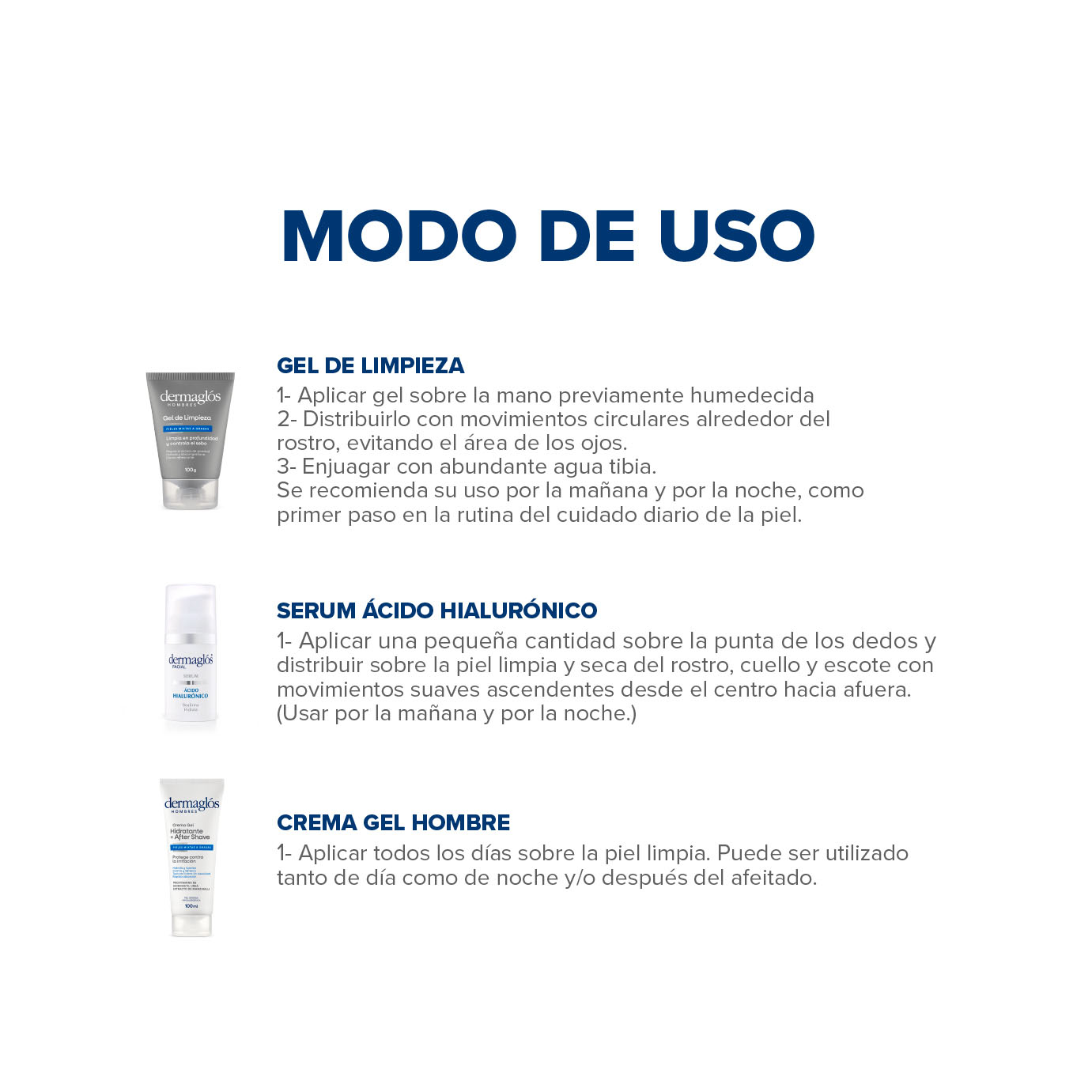 Kit Facial Dermagl&oacute;s Hombres Rutina Express con Serum image number 2