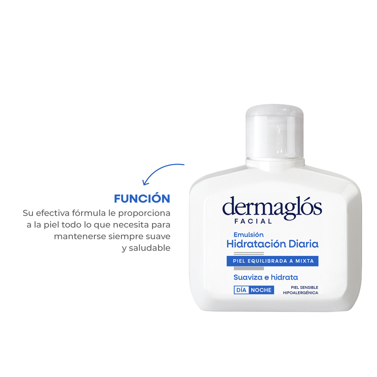 Emulsi&oacute;n Facial Hidratante Dermagl&oacute;s Piel Equilibrada a Mixta 75 ml image number 4