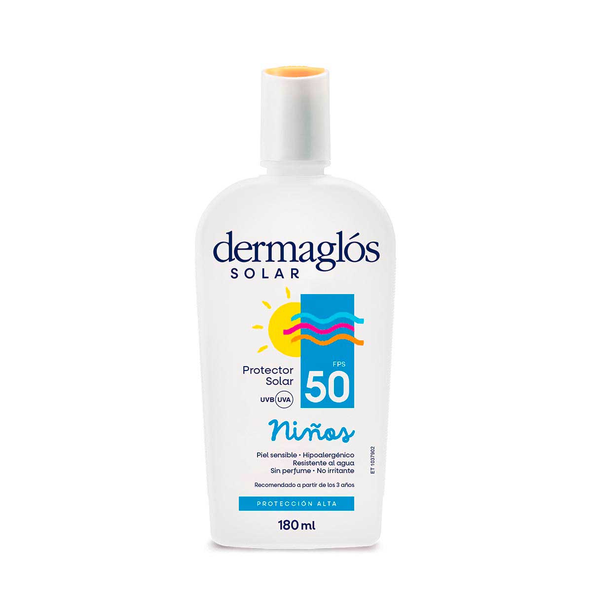 Protector Solar Ni&ntilde;os Dermagl&oacute;s FPS 50 emulsi&oacute;n 180 ml