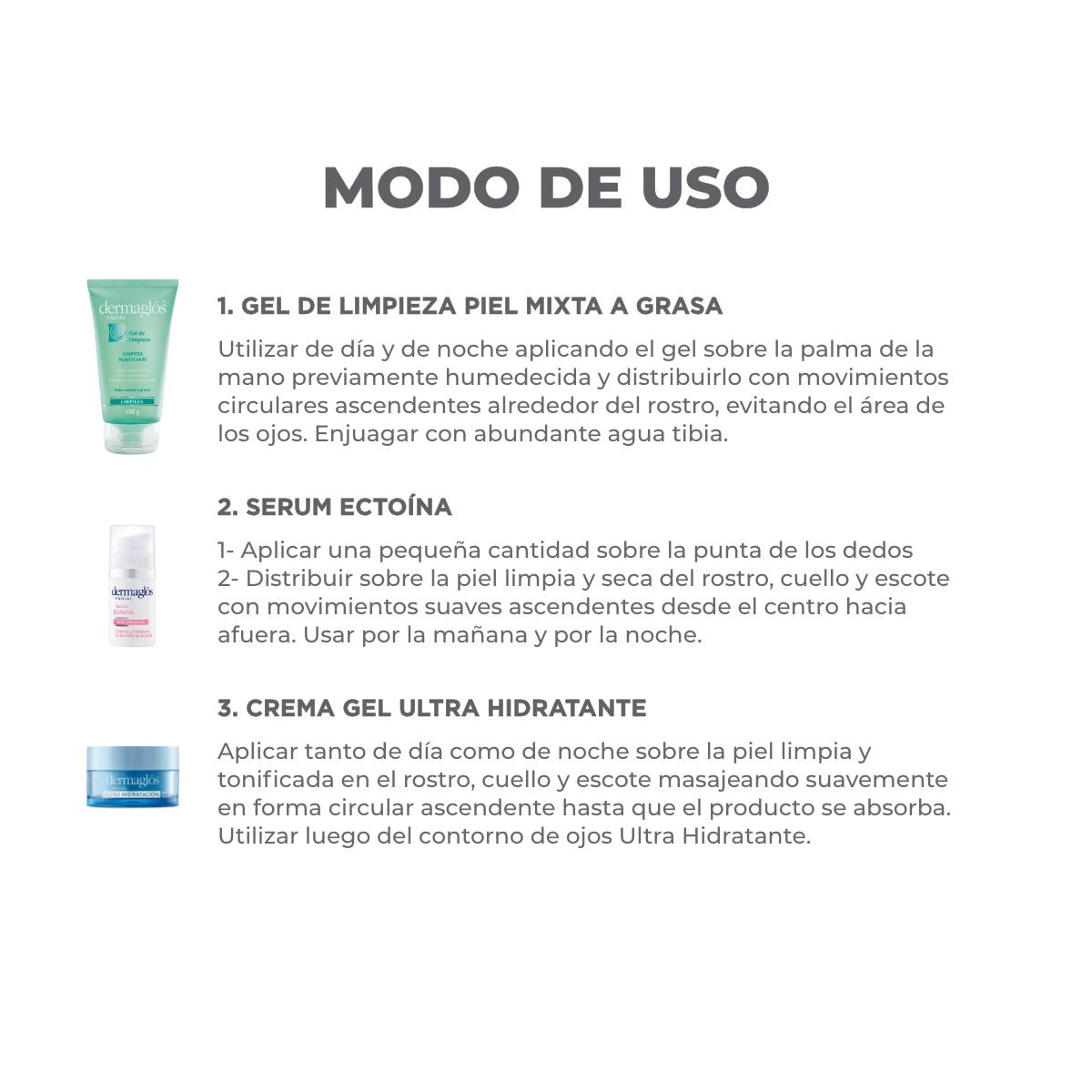 Kit Rutina Dermaglós Limpieza e Hidratación Serum Ectoína image number 5