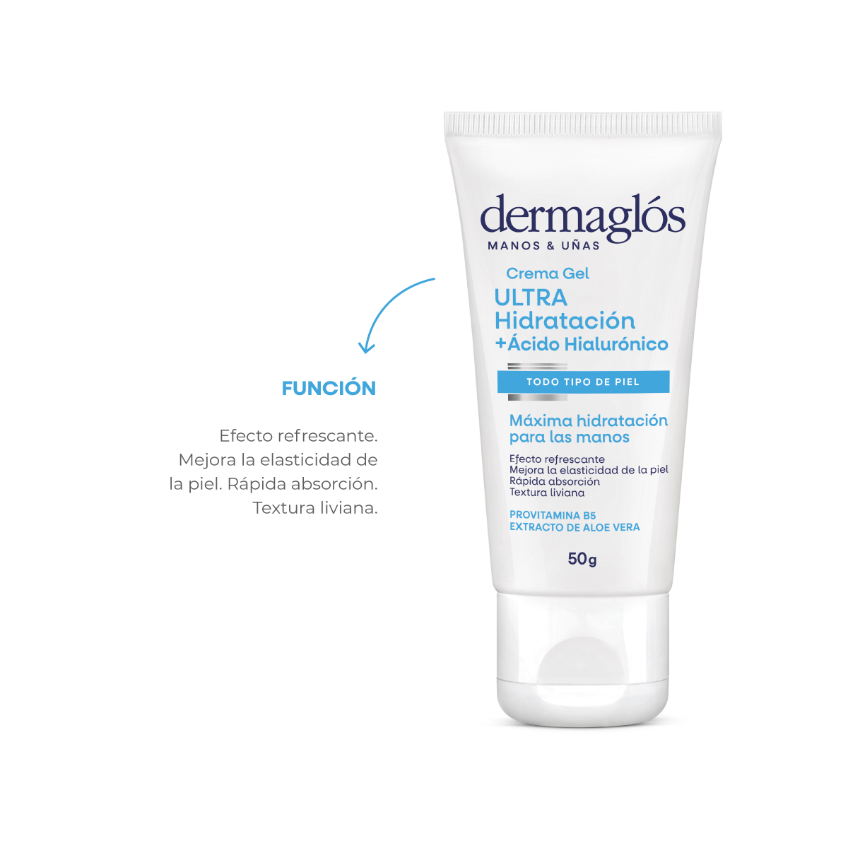 Dermagl&oacute;s Corporal Crema Gel para Manos Ultra Hidrataci&oacute;n 50 g image number 2