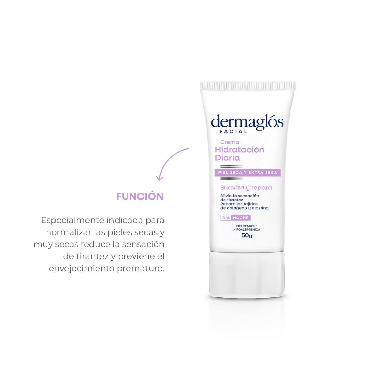Dermagl&oacute;s Facial Crema Hidrataci&oacute;n Diaria Piel Seca y Extra Seca 50 g image number 3