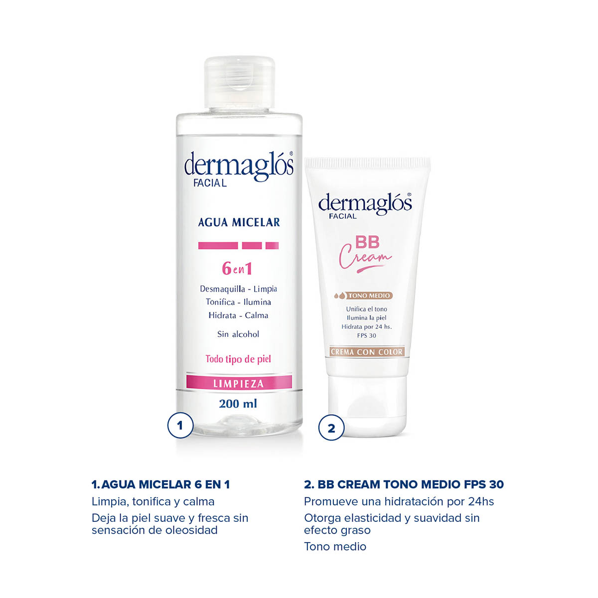 Kit Rutina Express Dermagl&oacute;s BB Cream Tono Medio image number 1