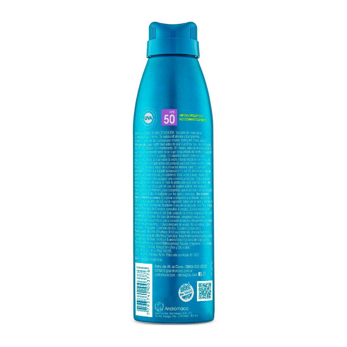 Protector Solar Dermaglós FPS 50 spray invisible 170 ml