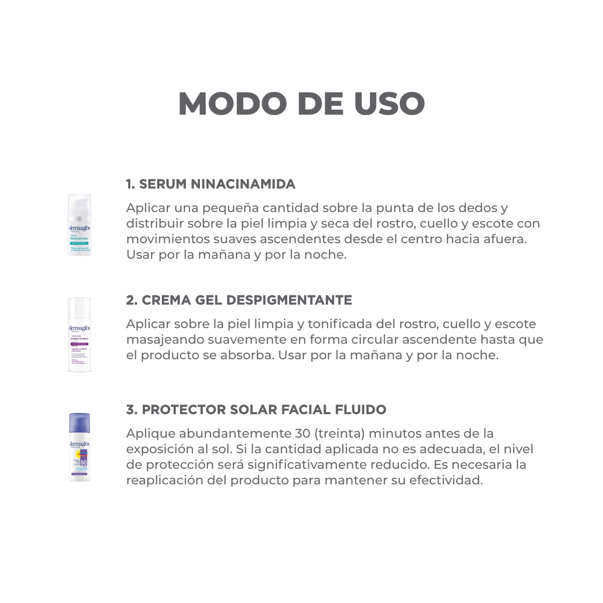 Kit Facial Dermaglós Despigmentante Manchas + Protector Solar image number 1