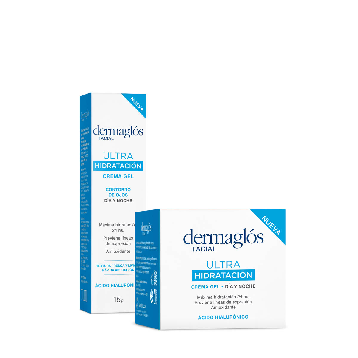Kit Facial Dermaglós Ultra Hidratante Crema Contorno de Ojos 