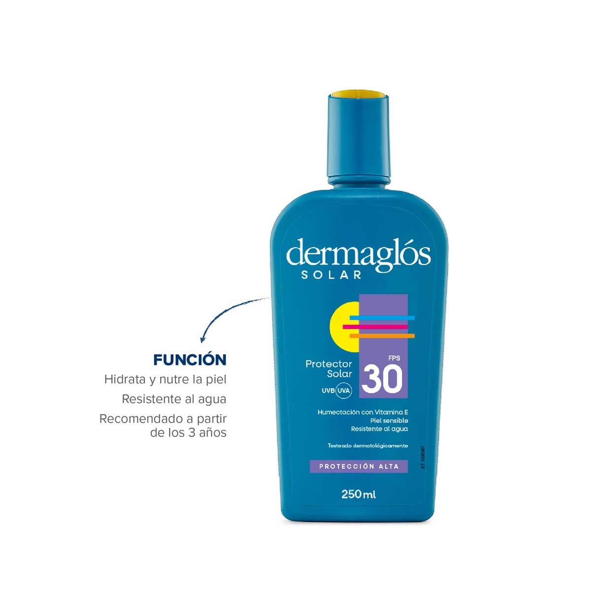 Dermagl&oacute;s Solar Protector Solar con FPS 30 250 ml image number 4