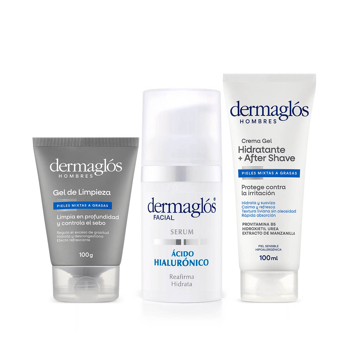 Kit Facial Dermagl&oacute;s Hombres Rutina Express con Serum