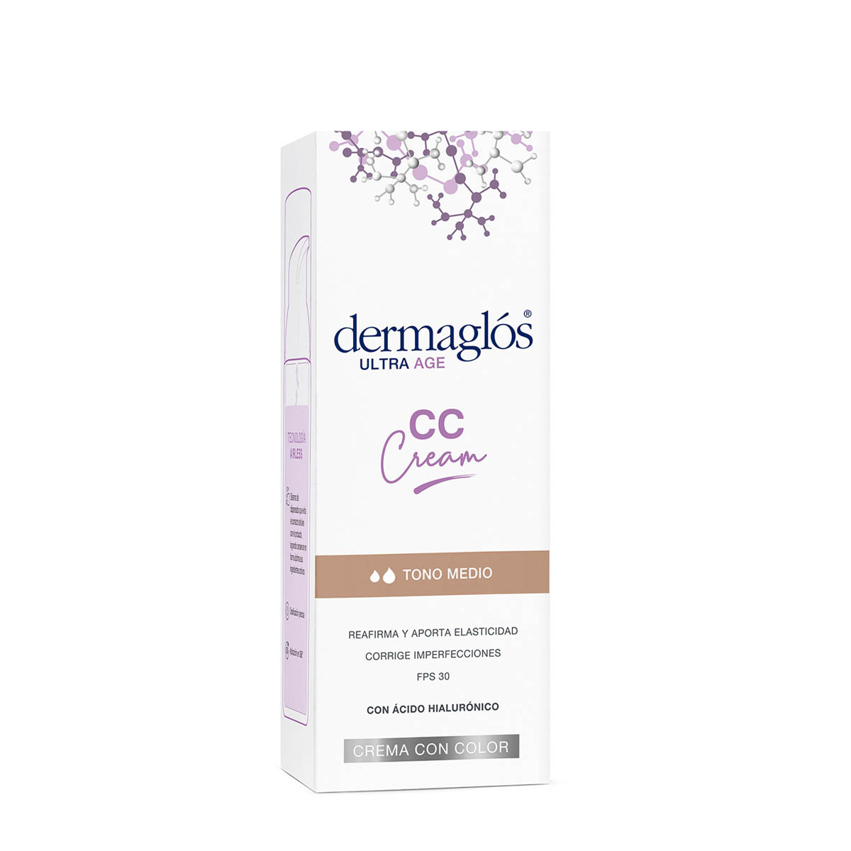 Dermaglós Facial Crema con Color CC Cream Ultra Age con FPS 30 50 g image number 3