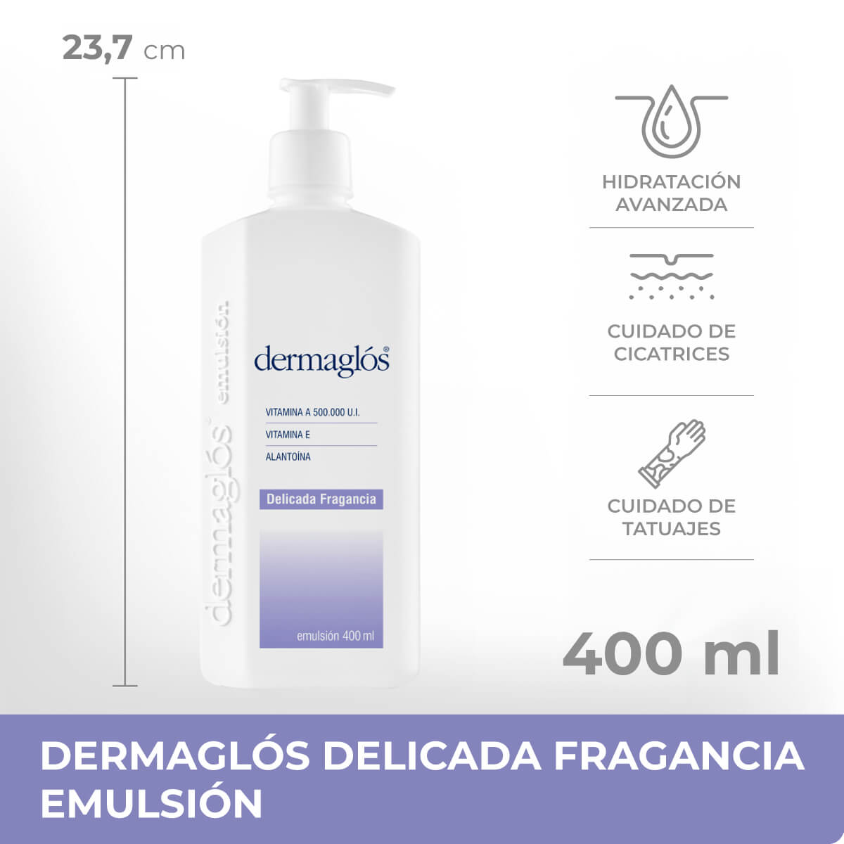 Dermaglós Terapéutica Delicada Fragancia Emulsión 400 ml image number 2