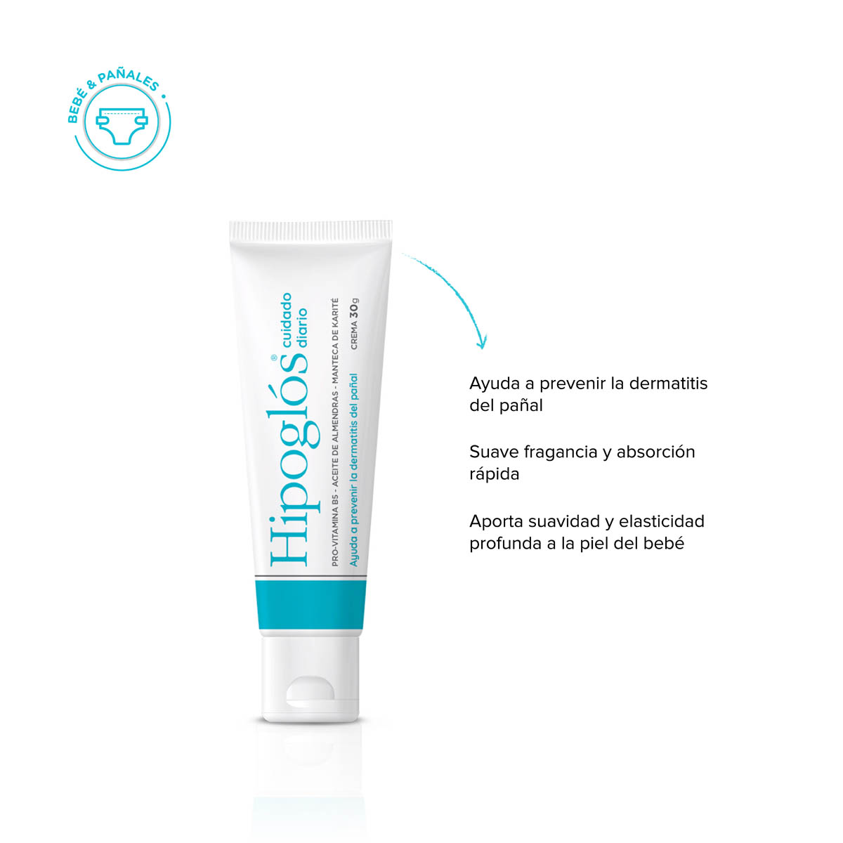 Crema Hipogl&oacute;s Cuidado Diario 30 g previene paspaduras image number 2