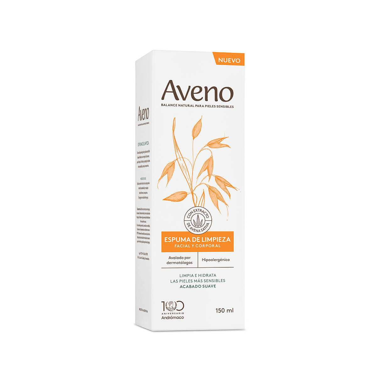 Espuma de Limpieza Aveno 150 ml image number 2