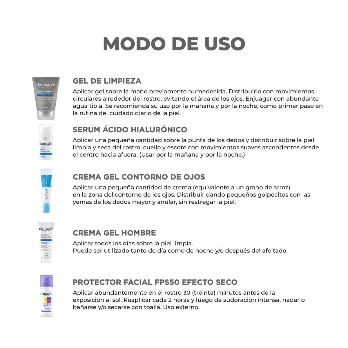 Kit Facial Dermaglós Hombres Rutina Completa image number 4