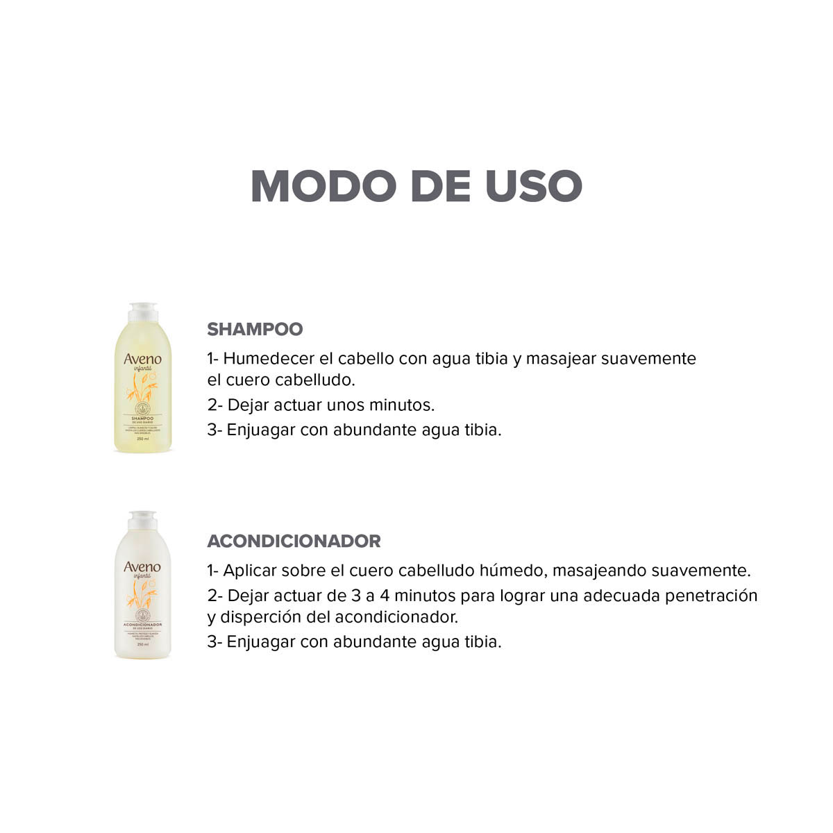 Kit Capilar Bebes y Ni&ntilde;os Aveno Shampoo y Acondicionador image number 2