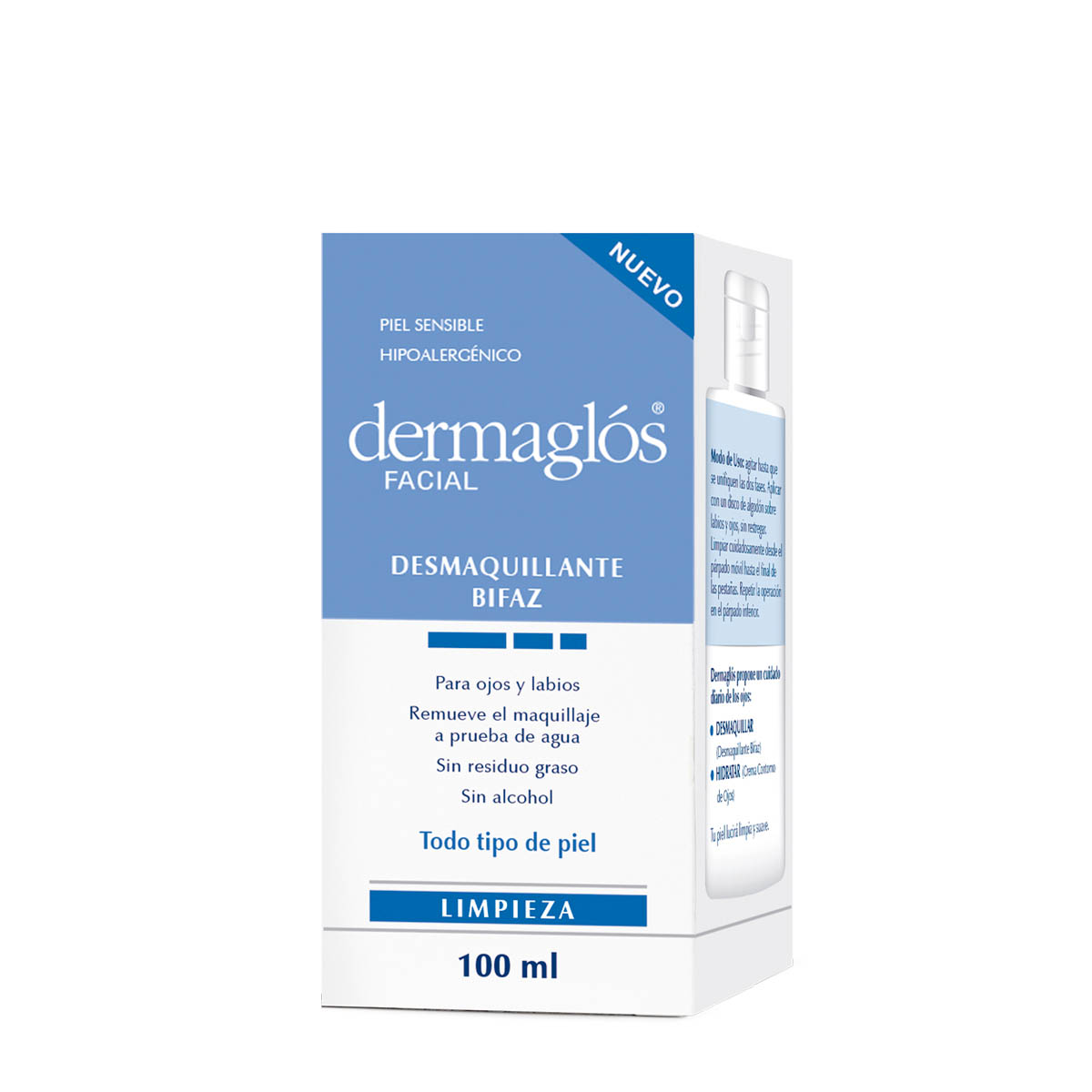 Dermagl&oacute;s Facial Desmaquillante Bifaz de Ojos 100 ml image number 1