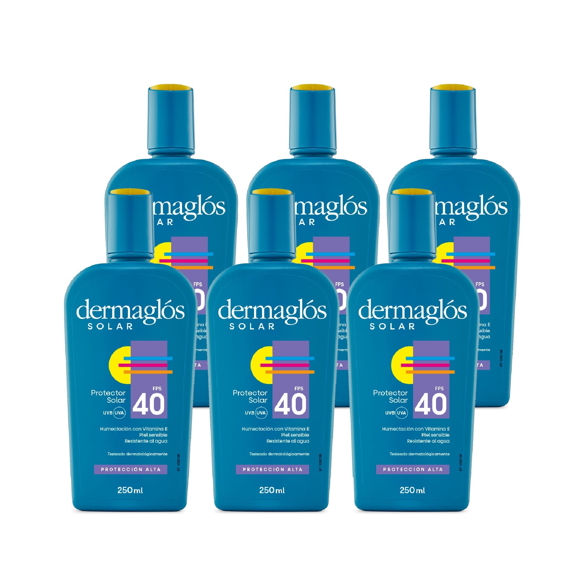 Kit Protector Solar Dermaglós Emulsión FPS 40 x 6 unidades image number 0