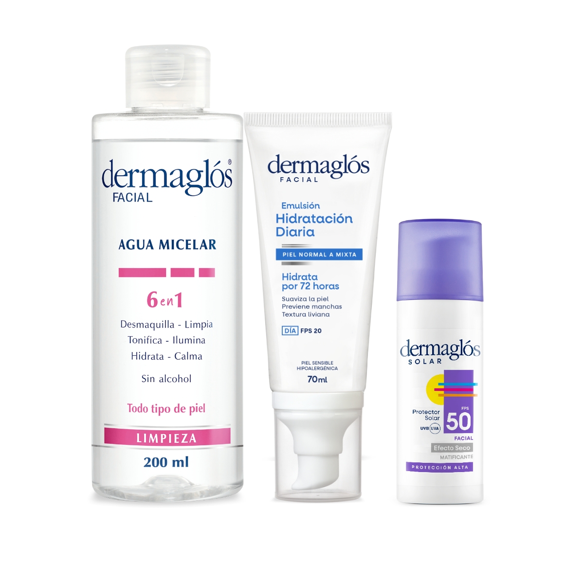 Kit Facial Dermaglós Rutina Piel Normal -Equilibrada a Mixta image number 0