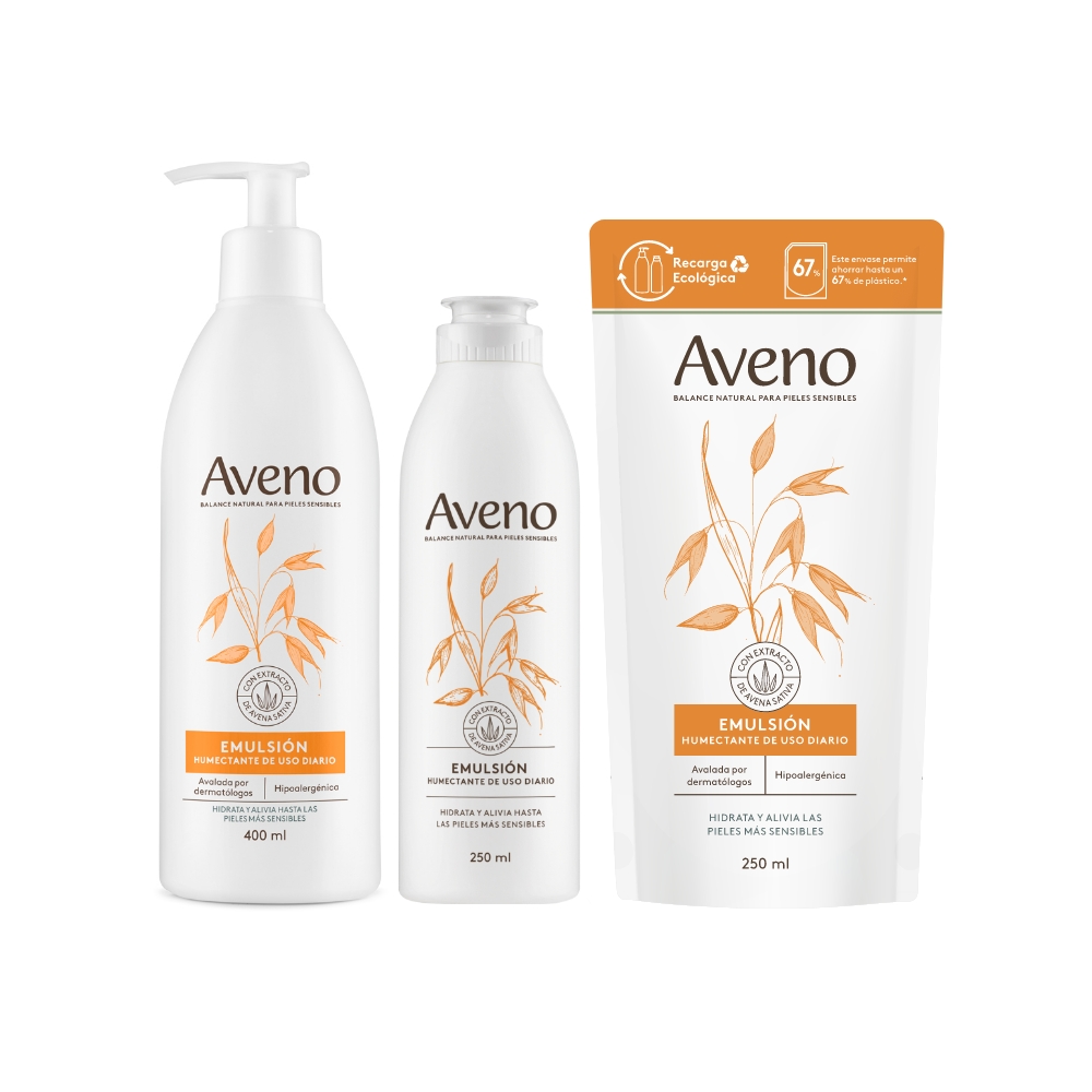 Kit Emulsi&oacute;n Aveno 250ml + 400ml + Refill image number 0