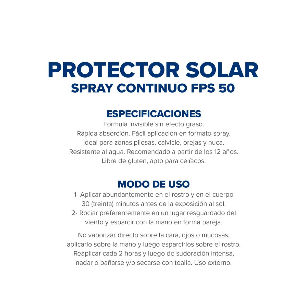 Protector Solar Dermagl&oacute;s FPS 50 spray invisible 170 ml image number 5