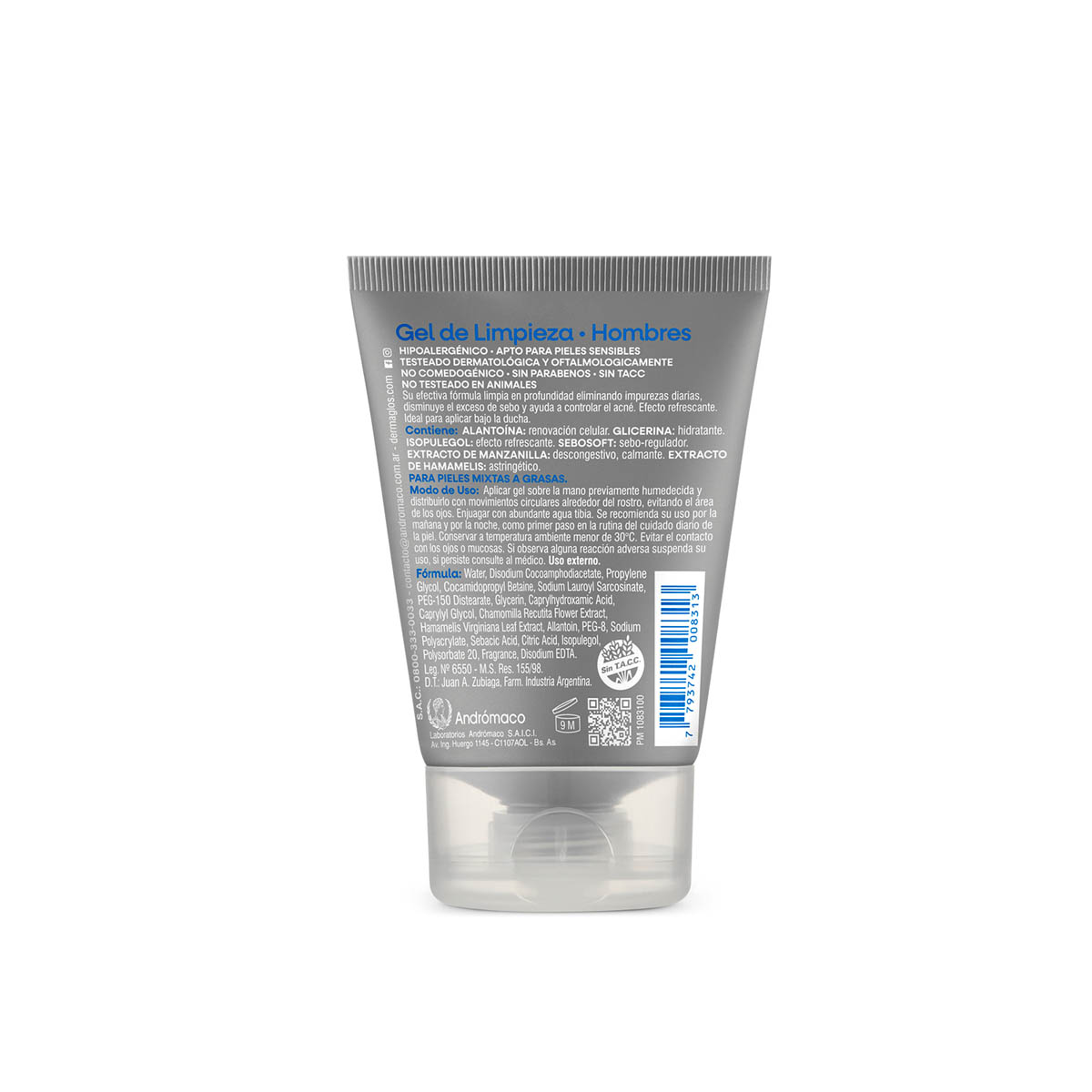 Dermaglós Hombres Gel de Limpieza 100 g image number 1