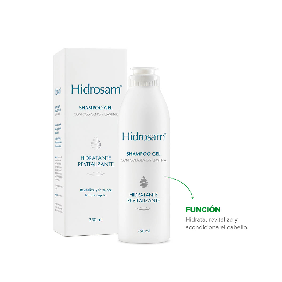 Shampoo en Gel Hidrosam para cabellos fr&aacute;giles 250 ml