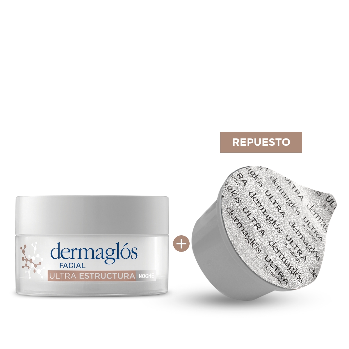 Kit Facial Dermaglós Crema Ultra Estructura + Repuesto 50 g image number 0