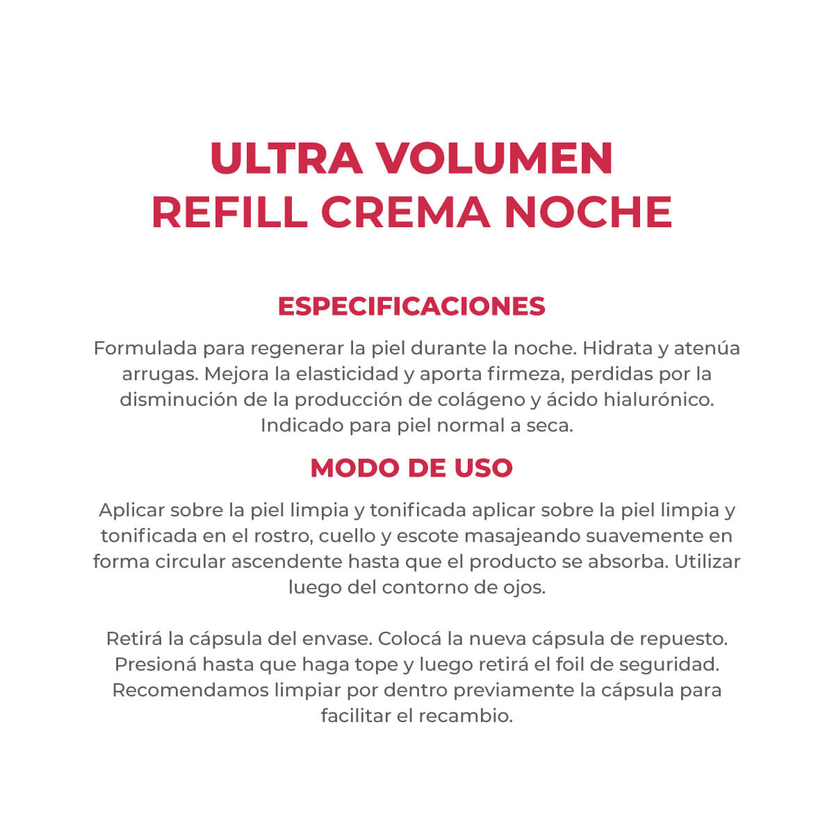 Crema Dermagl&oacute;s Repuesto Hidratante de Noche Ultra Volumen  50 g image number 6