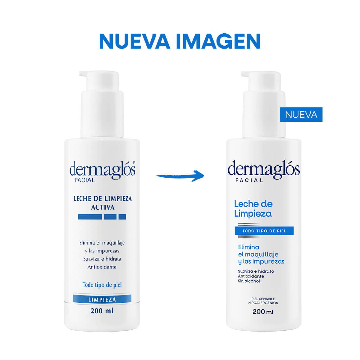 Dermagl&oacute;s Facial Leche de Limpieza Activa 200 ml image number 1