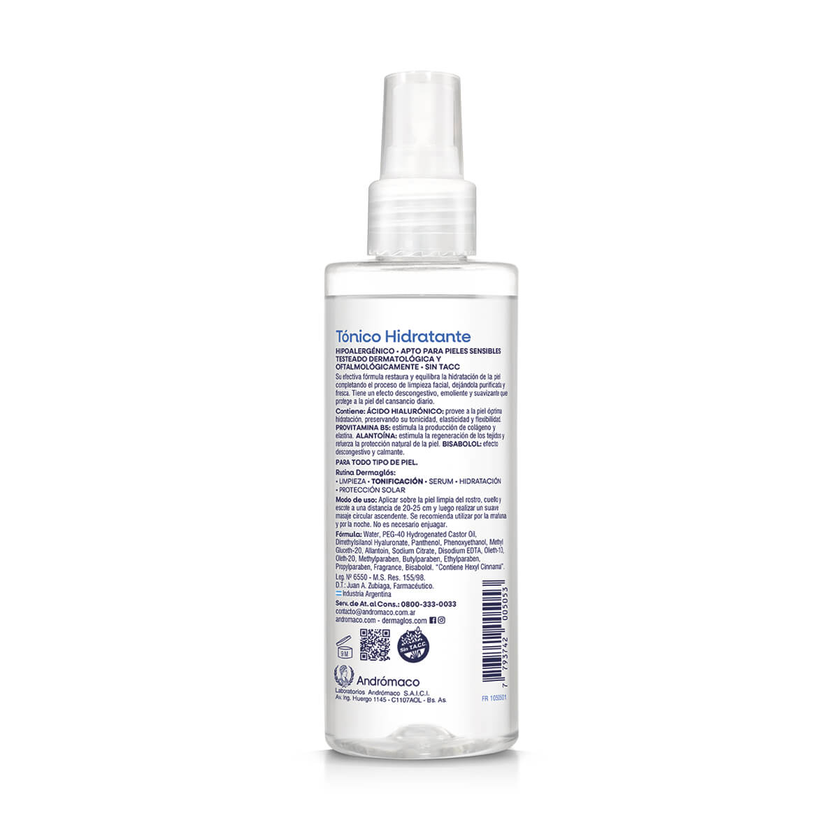 Dermagl&oacute;s Facial T&oacute;nico Hidratante Descongestivo 200 ml image number 1