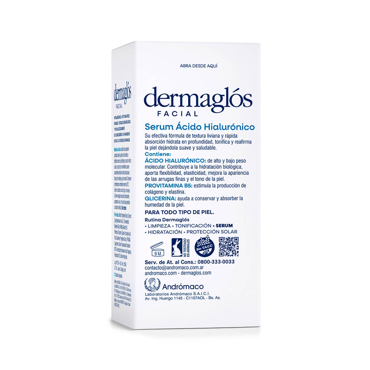 Dermagl&oacute;s Facial Serum &Aacute;cido Hialur&oacute;nico 30 ml image number 3