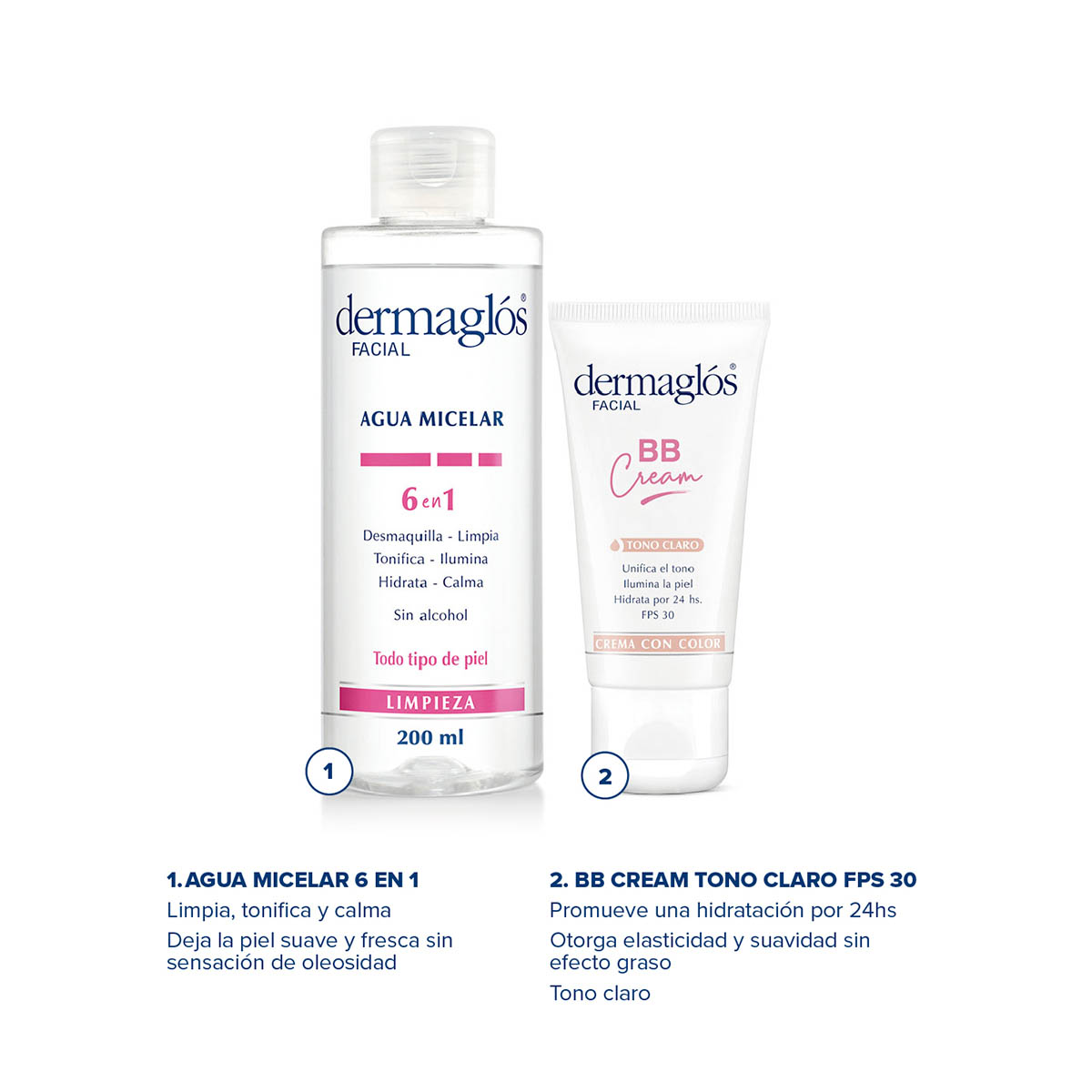 Kit Rutina Express Dermagl&oacute;s BB Cream Tono Claro image number 1