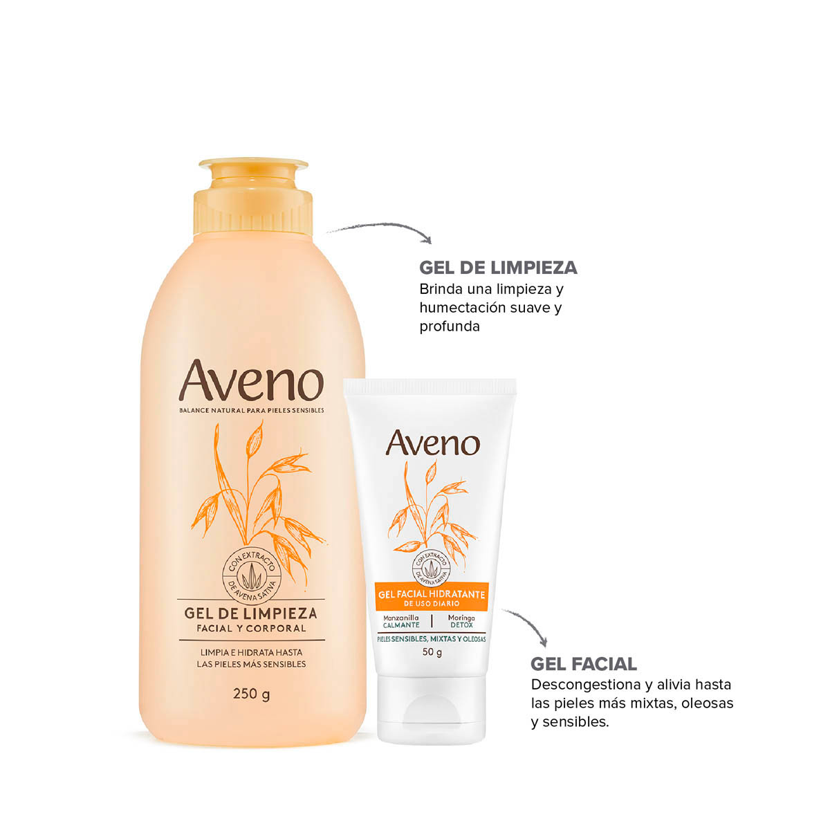 Kit Cuidado Facial Aveno para piel sensible mixta y/u oleosas