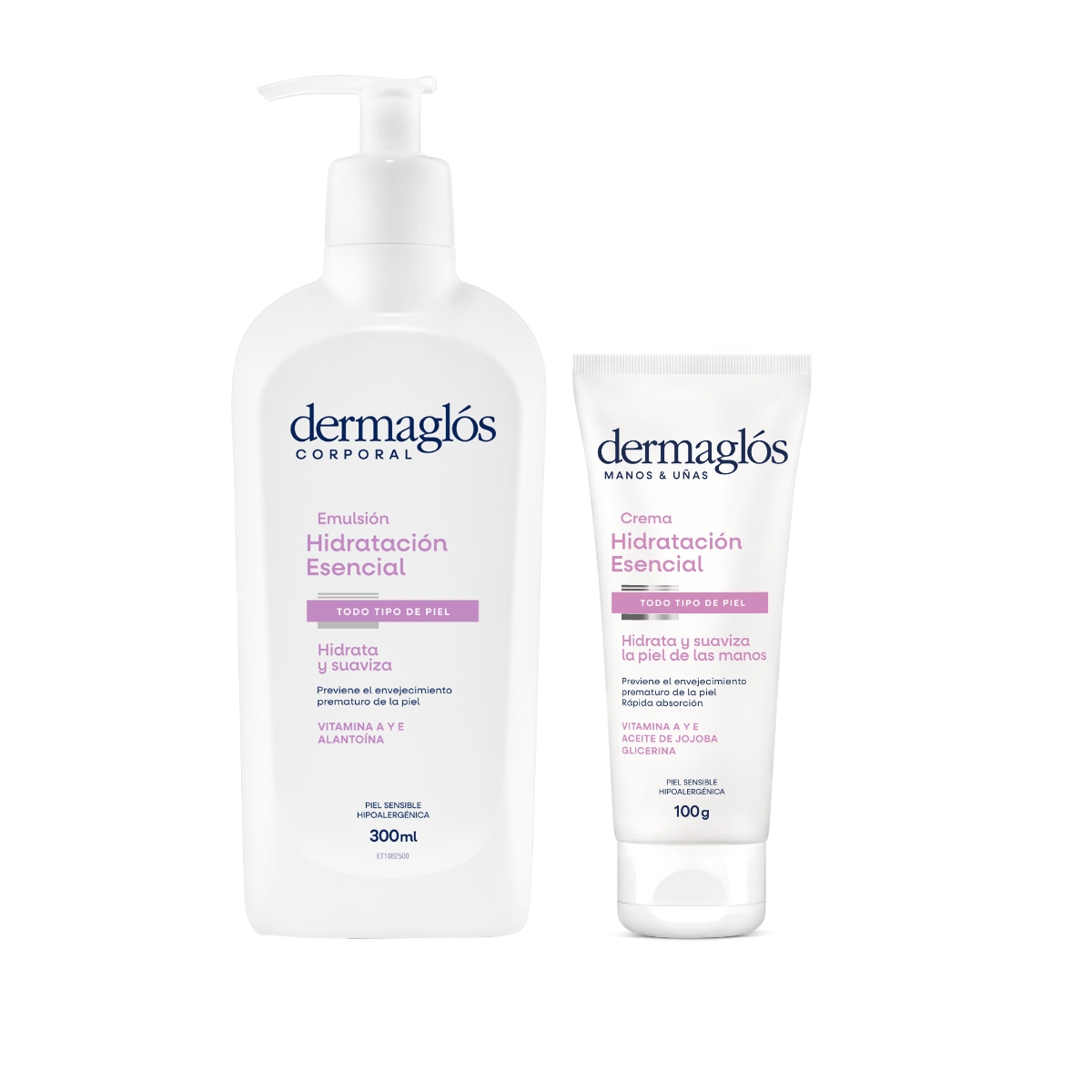 Kit Hidratación Corporal Dermaglós Crema Manos y Emulsión image number 0