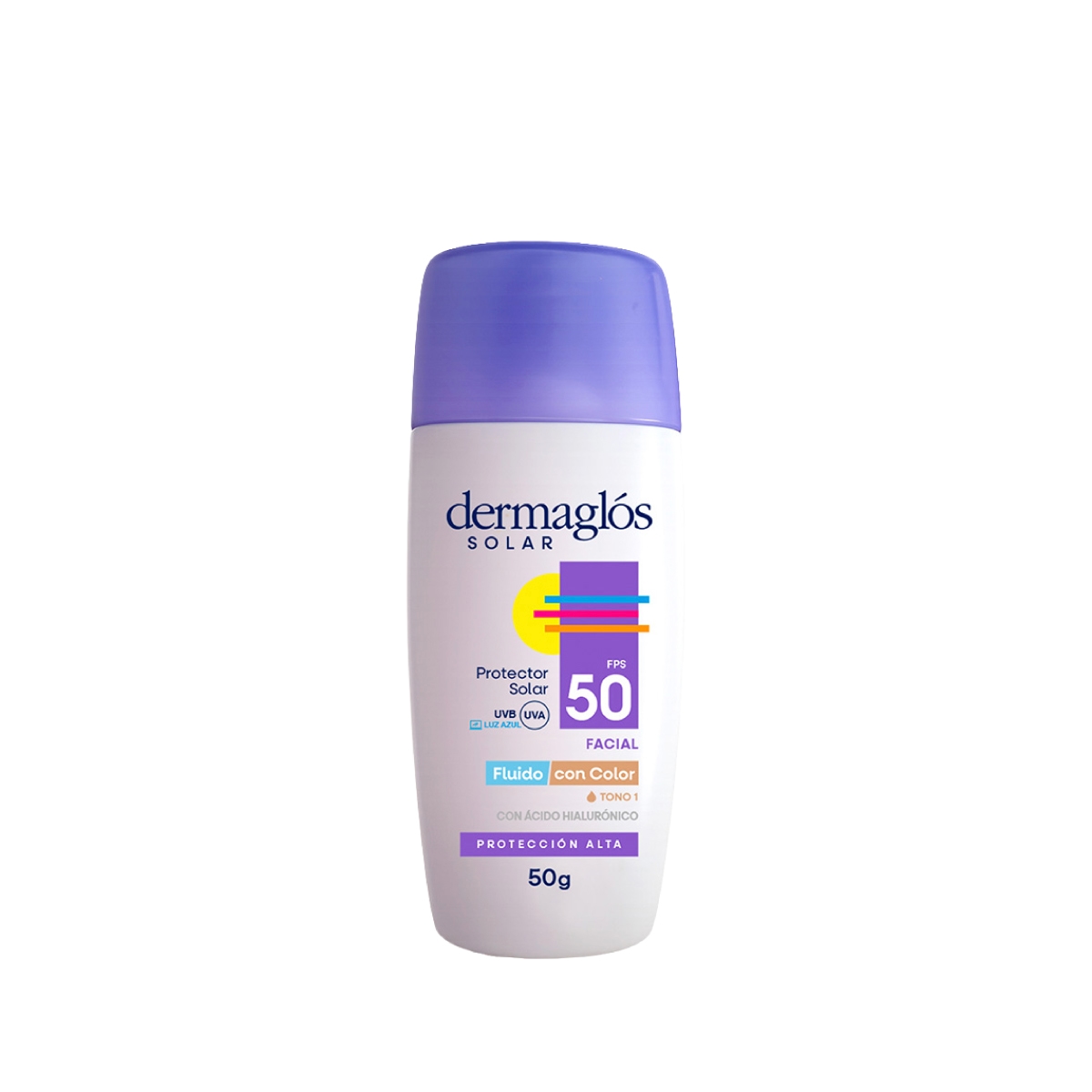 Protector Solar Dermagl&oacute;s Facial FPS 50 Fluido Tono 1 50 g image number 0