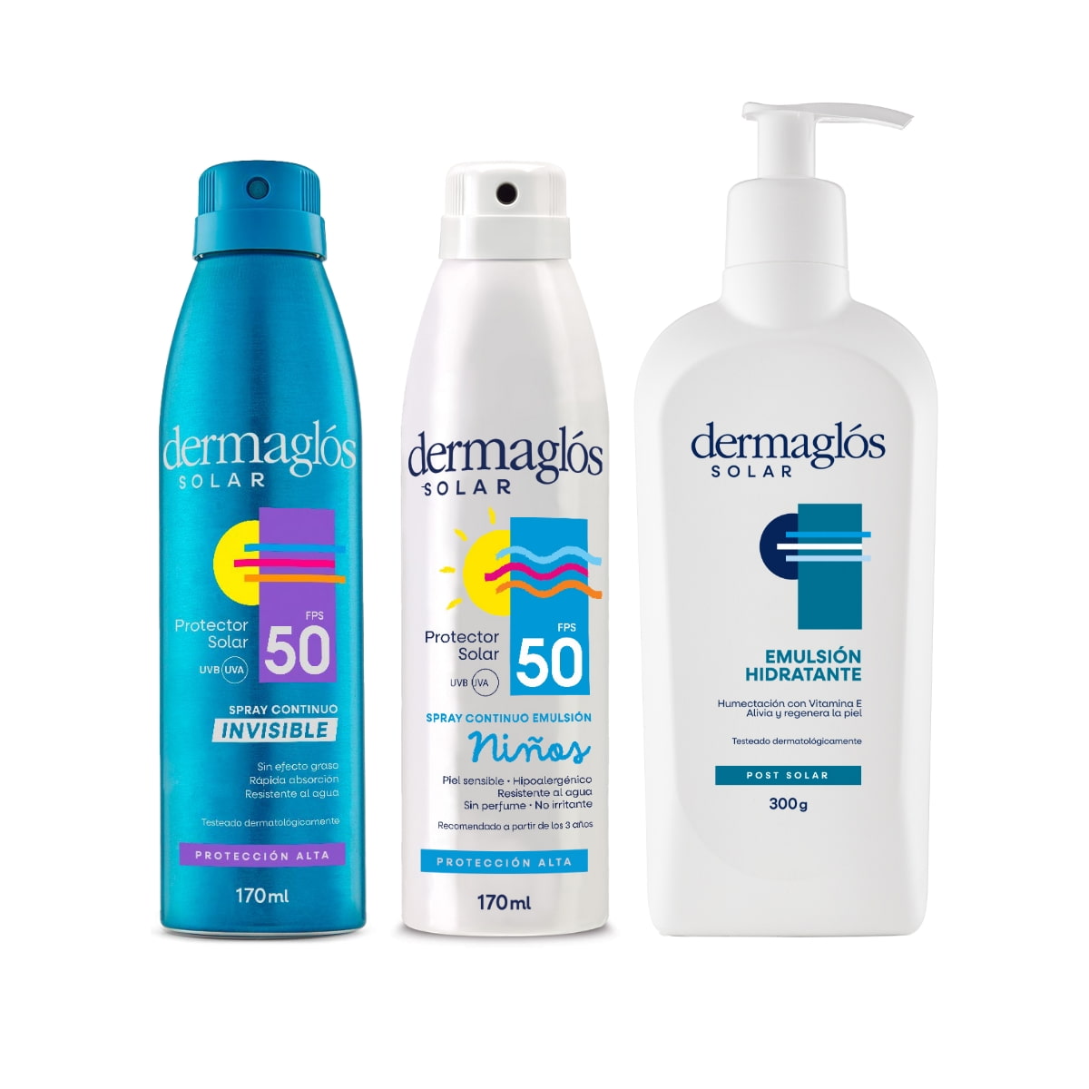 Kit Protector Solar Dermagl&oacute;s FPS 50 + Emulsi&oacute;n Post Solar image number 0