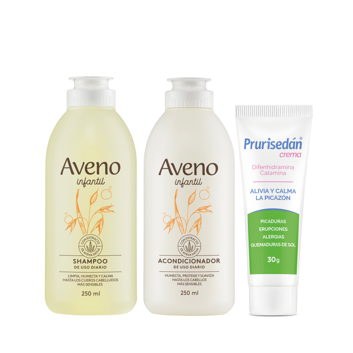 Kit Capilar Infantil Aveno + Crema Calmante Prurised&aacute;n