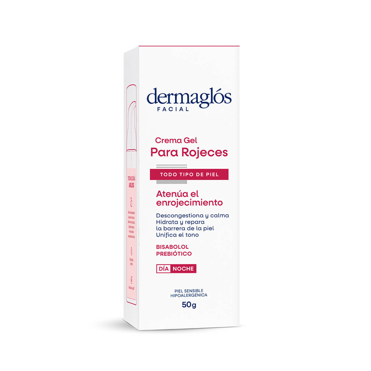Crema Gel Facial Rojeces Hidratante Calmante Dermagl&oacute;s 50 g image number 1