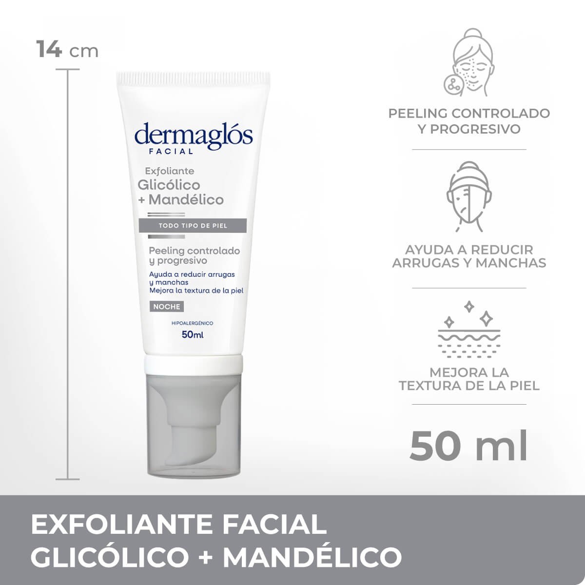 Exfoliante Facial Peeling Glic&oacute;lico y Mand&eacute;lico Dermagl&oacute;s 50 ml image number 11