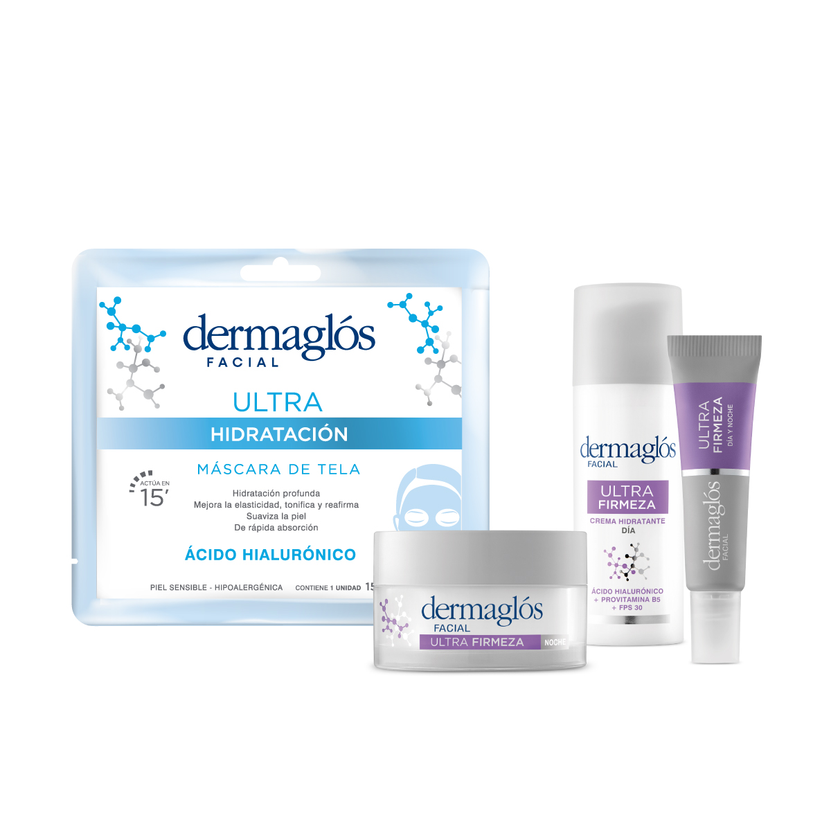Kit Facial Dermaglós Ultra Firmeza Completo image number 0