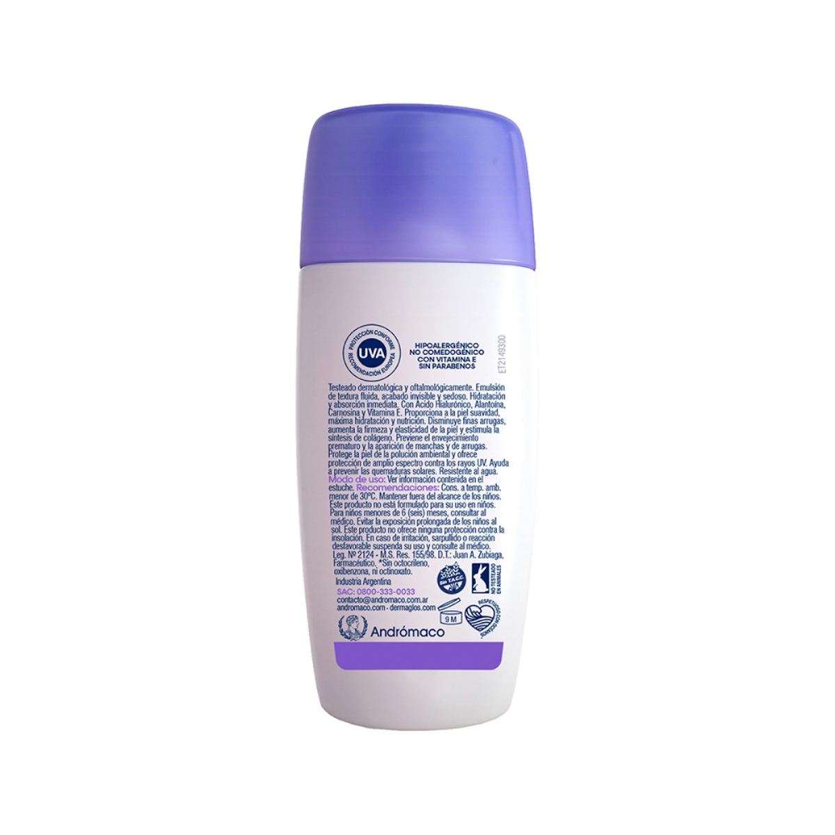 Dermagl&oacute;s Solar Protector Solar con FPS 50 Fluido Facial Emulsi&oacute;n por 50 g image number 2
