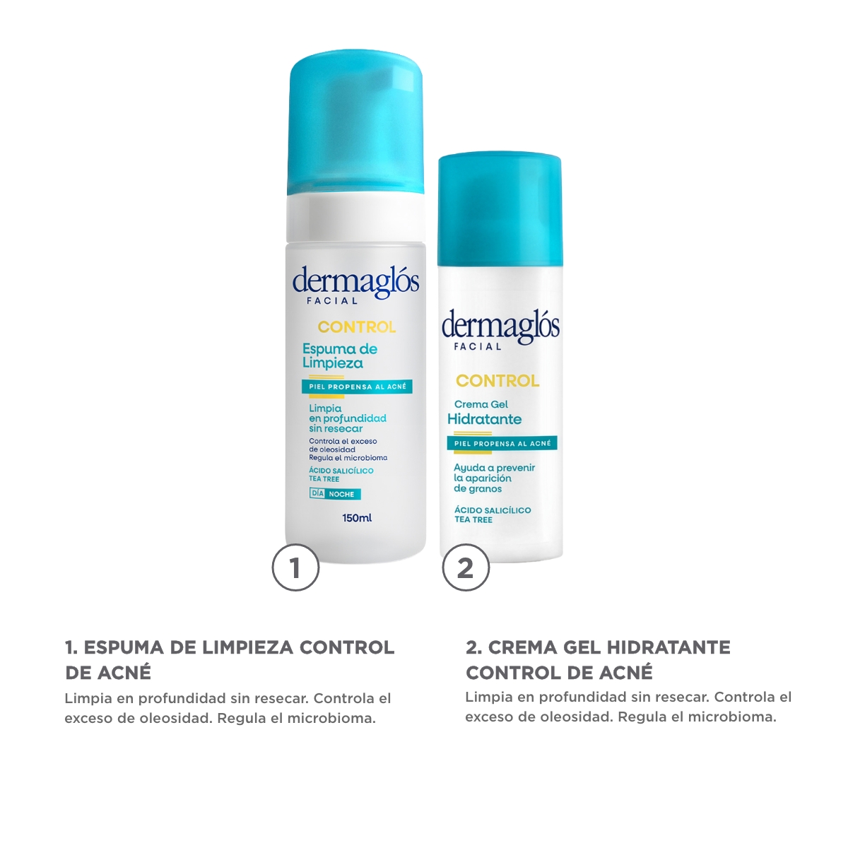 Kit Facial Dermagl&oacute;s Control Acn&eacute; Limpieza + Hidrataci&oacute;n image number 1